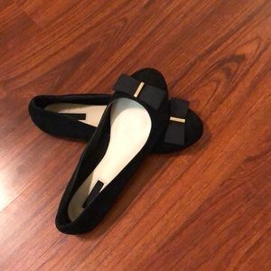 Black Ballet Flats with Bows